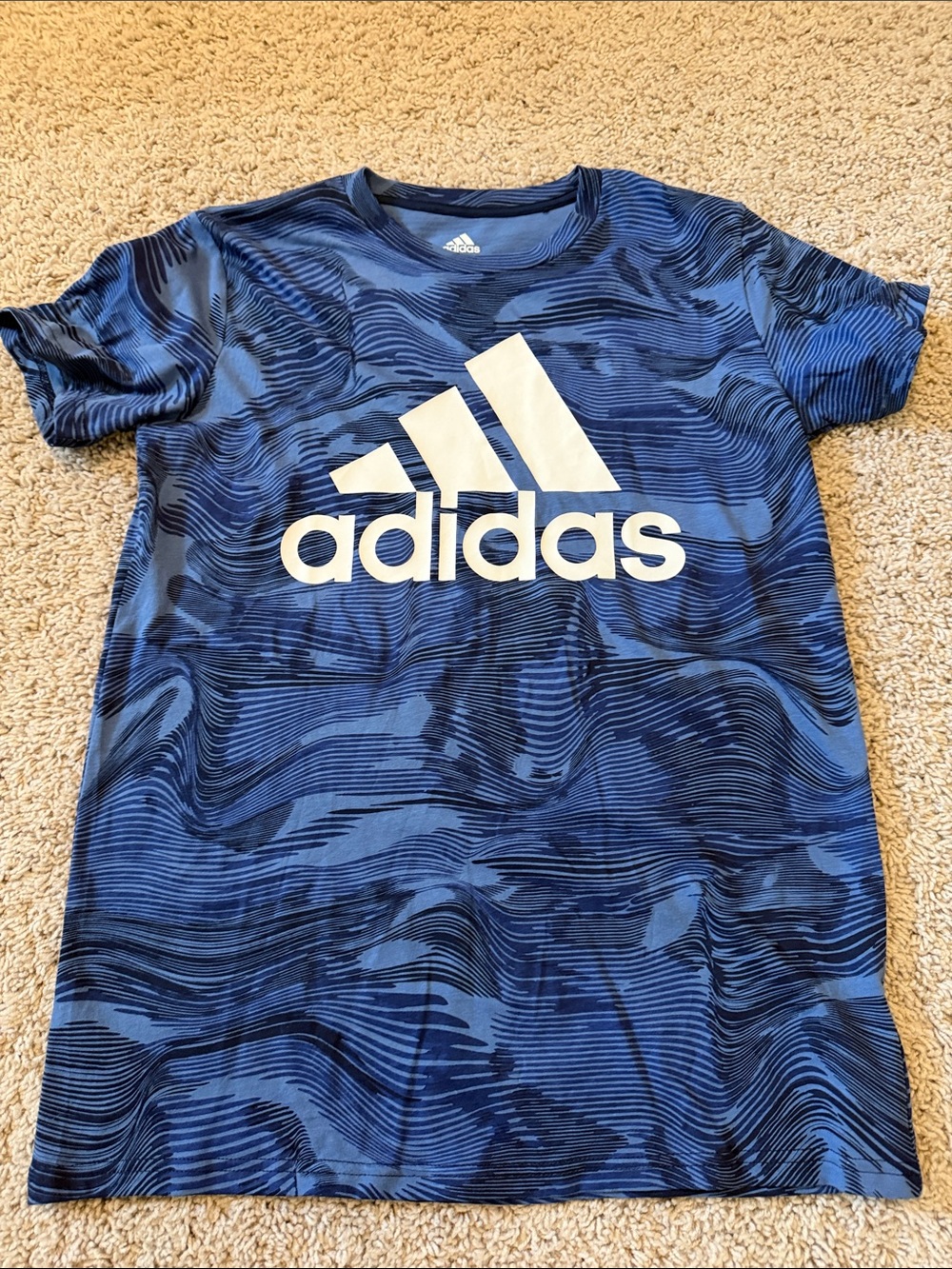 adidas Blue Wave Graphic Logo Short Sleeve Tee